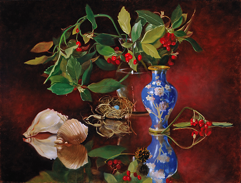 Berries and Blossoms Reflected